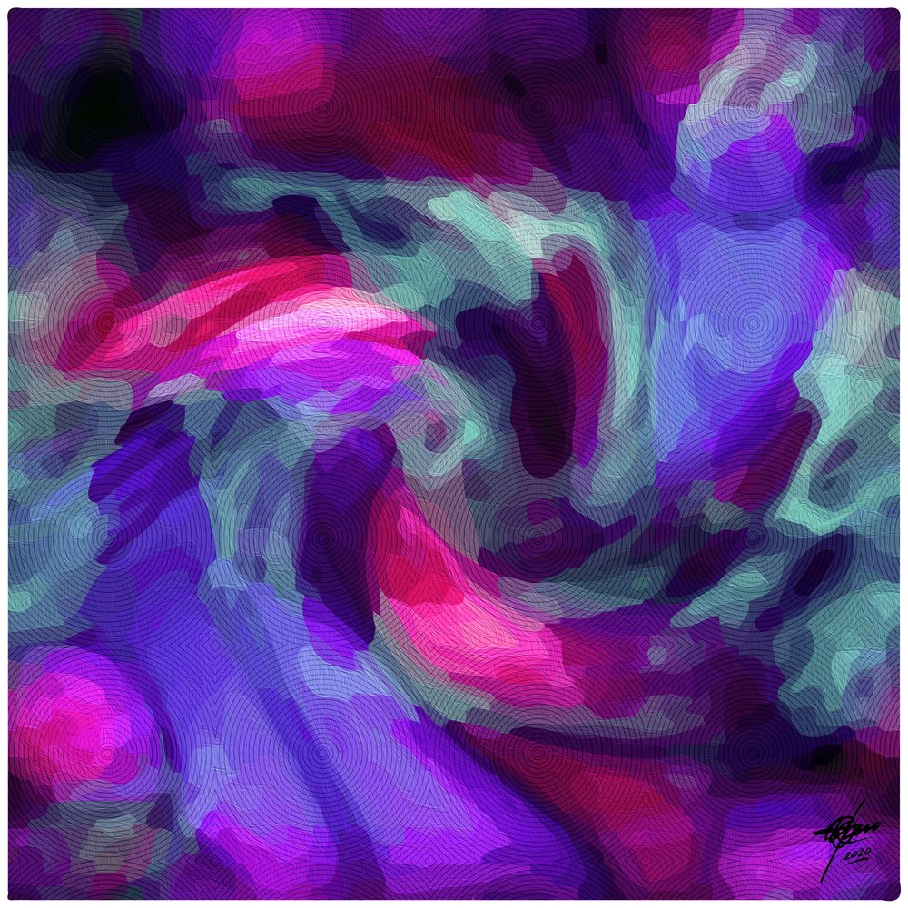 Flujo abstracto vibrante de Osvaldo Russo