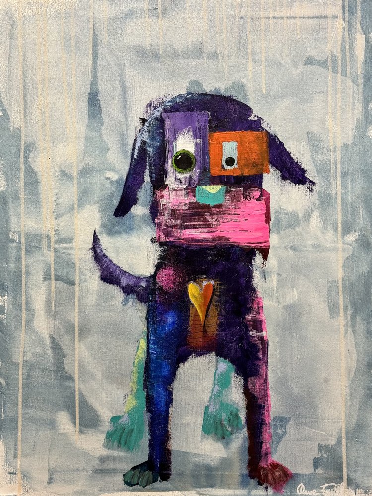 Perro abstracto y colorido de Owe Emfestav