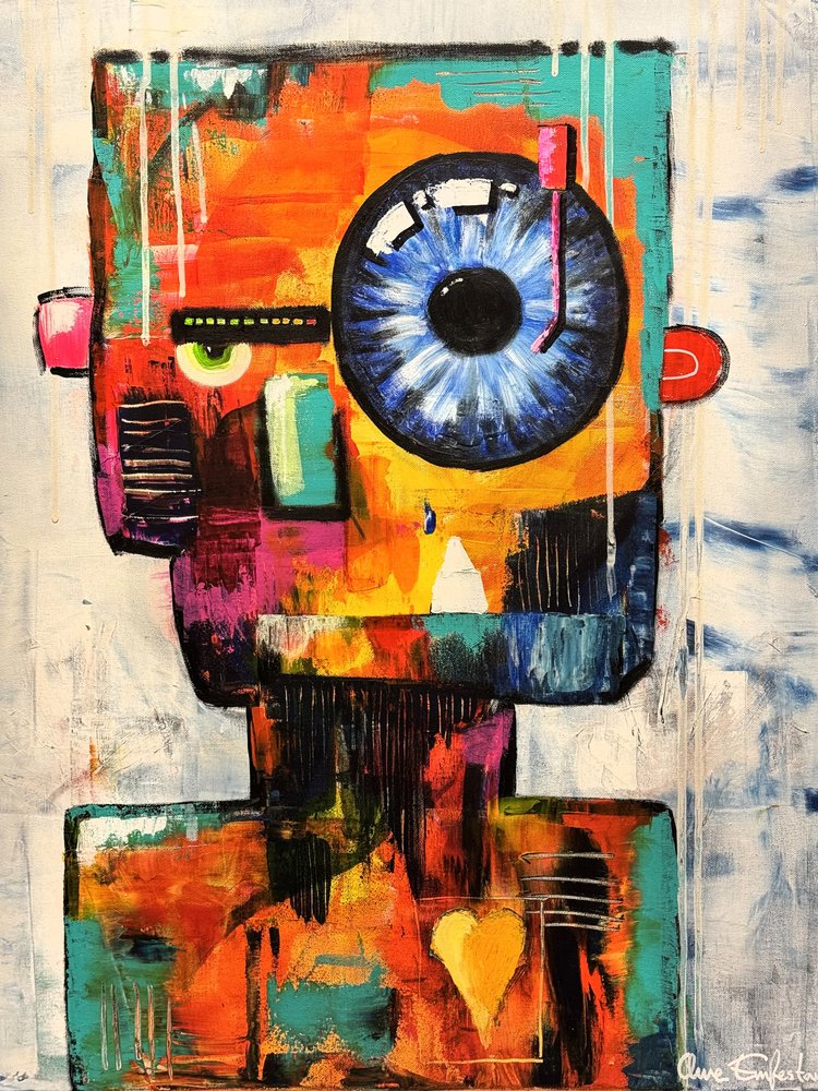 Robot abstracto y colorido de Owe Emfestav