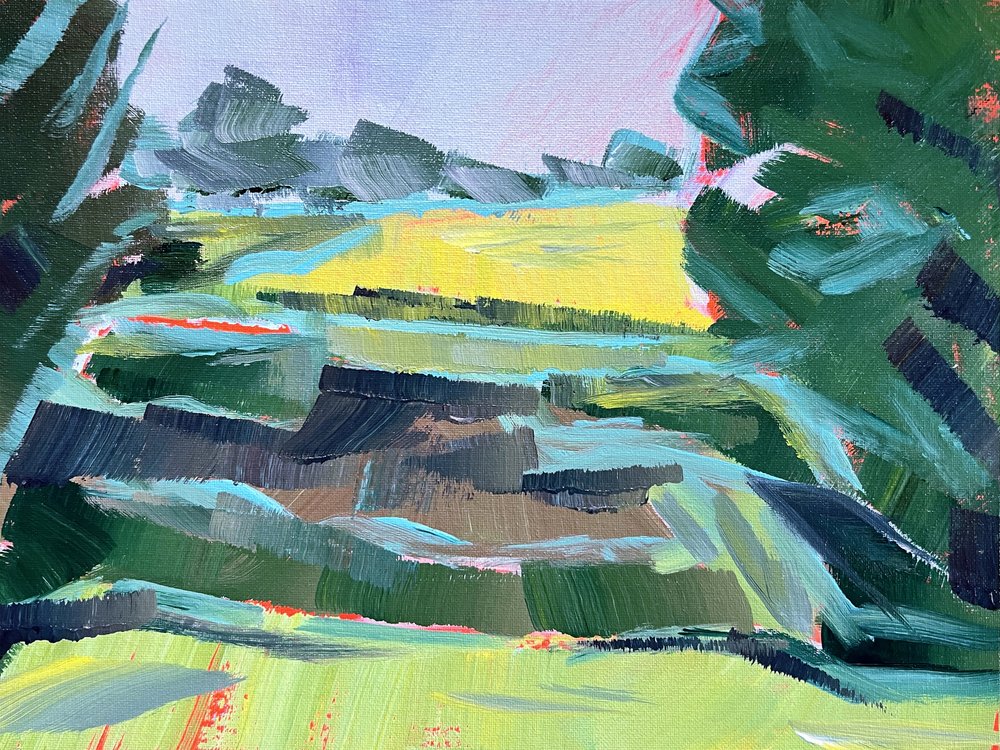 Paisaje de campos vibrantes de Pauline Wegman | Key and Sea Creative