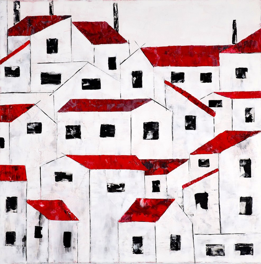 El encantador pueblo de Tejados Rojos de Poonam Choudhary