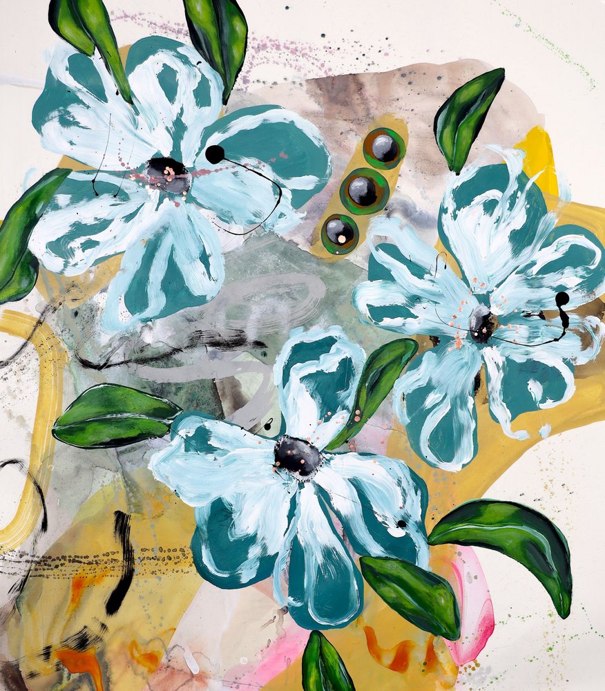 Flores abstractas llenas de colorido de Poonam Choudhary
