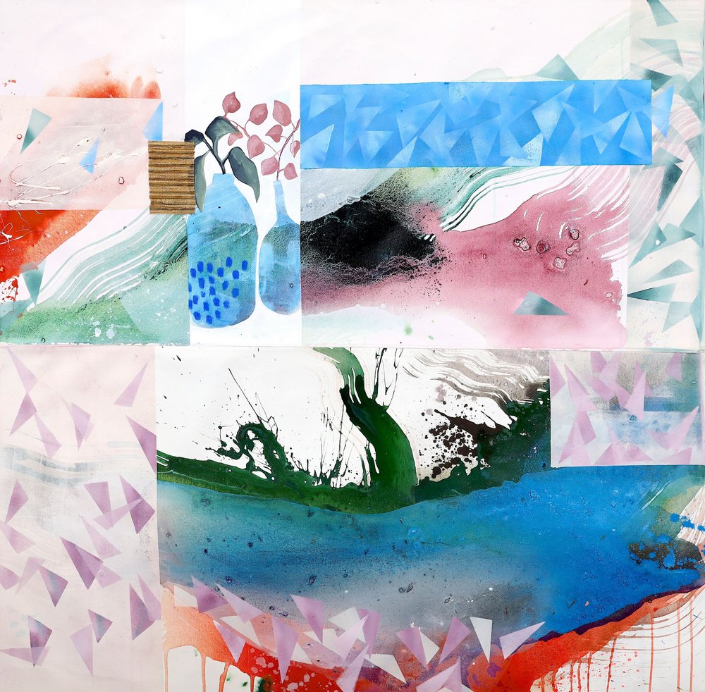 Motivos botánicos abstractos y vibrantes de Poonam Choudhary