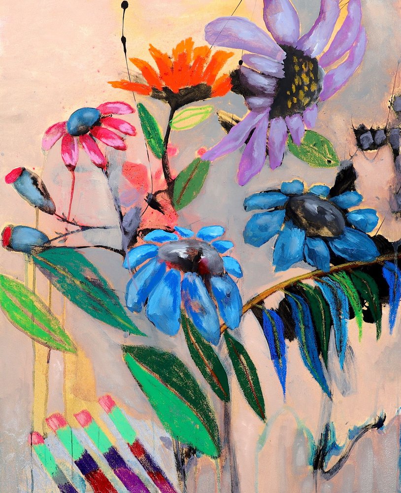 Flores abstractas llenas de colorido de Poonam Choudhary