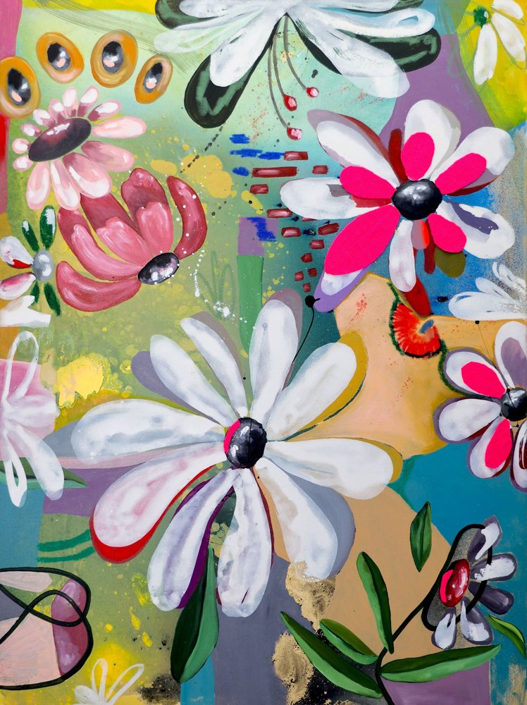 Flores abstractas llenas de colorido de Poonam Choudhary