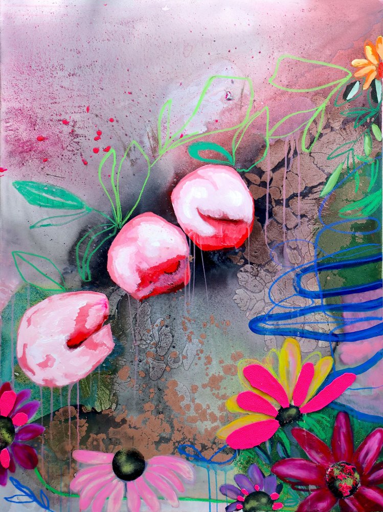 Flores abstractas llenas de colorido de Poonam Choudhary