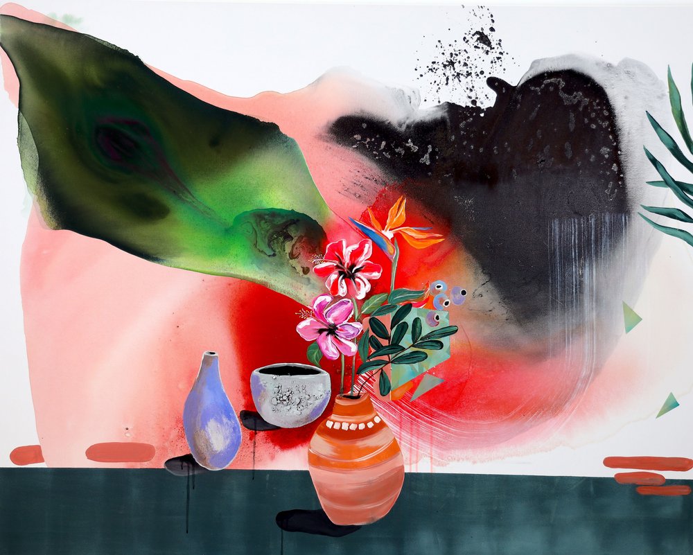 Naturaleza muerta tropical llena de colorido de Poonam Choudhary