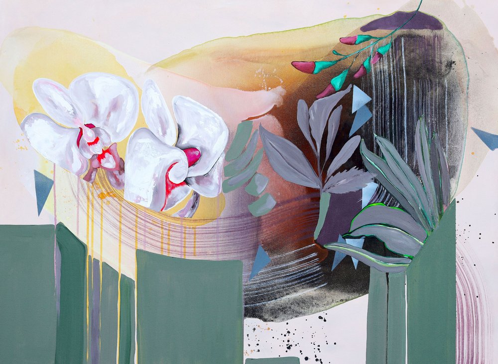 Orquídea blanca (abstracto) de Poonam Choudhary