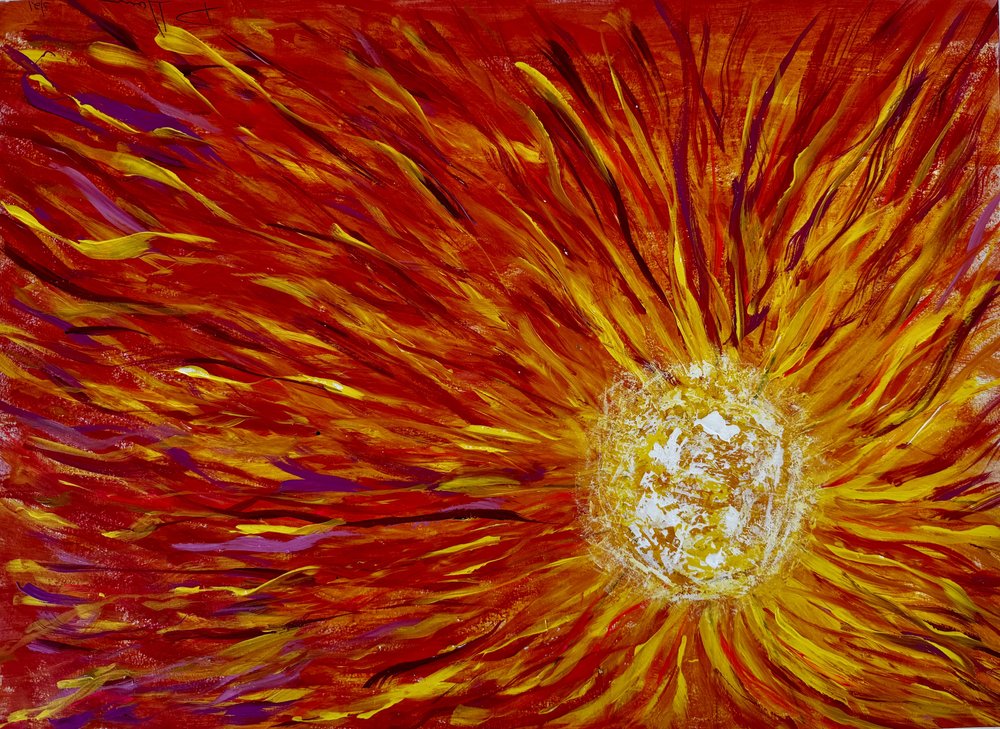 Sol abstracto y ardiente de Preston Harmon
