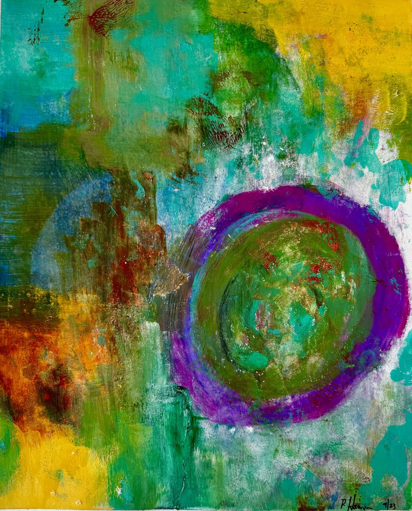 Círculo abstracto vibrante de Preston Harmon