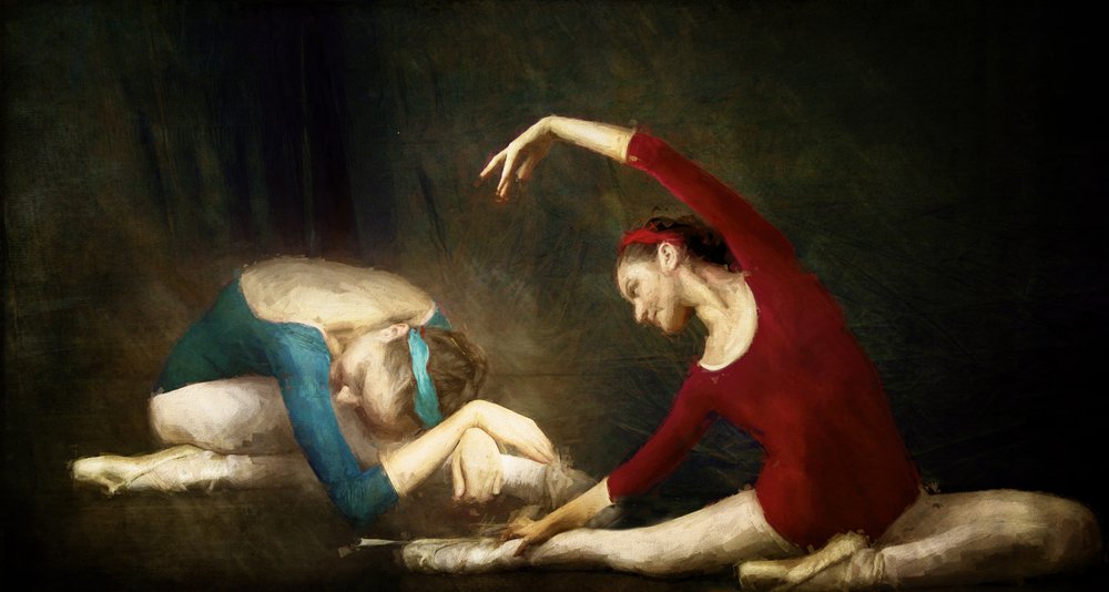 Bailarinas de ballet ensayando de Rachel Pansky