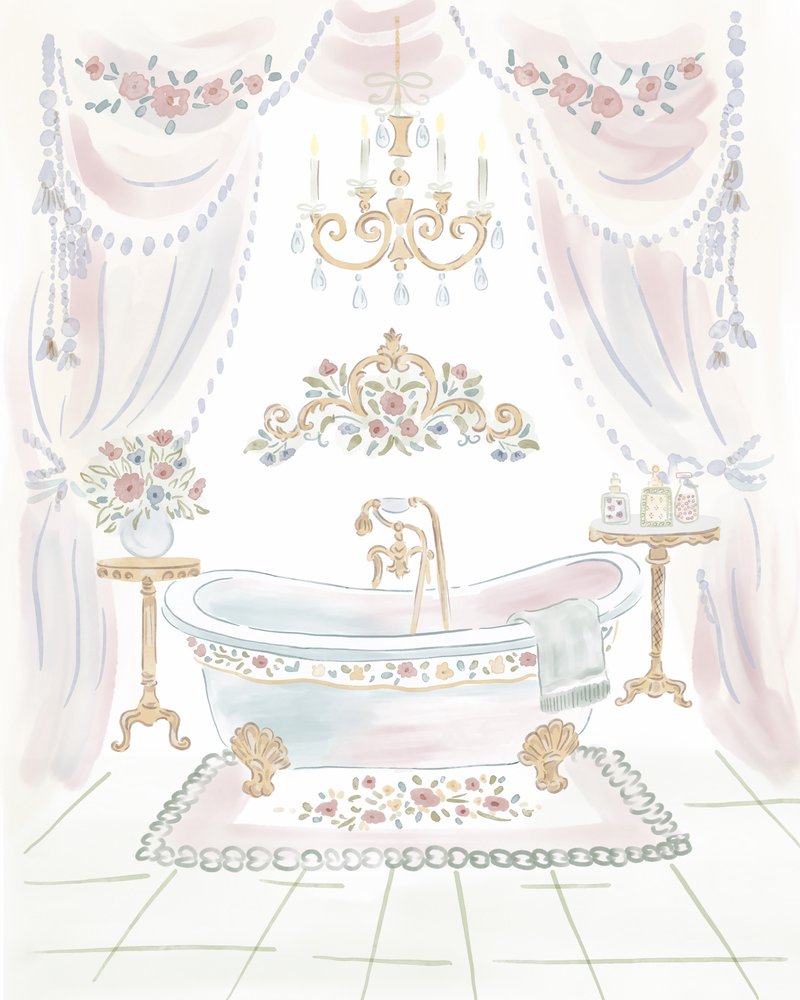 Cuarto de baño de estilo «shabby chic» de Radhika Modi