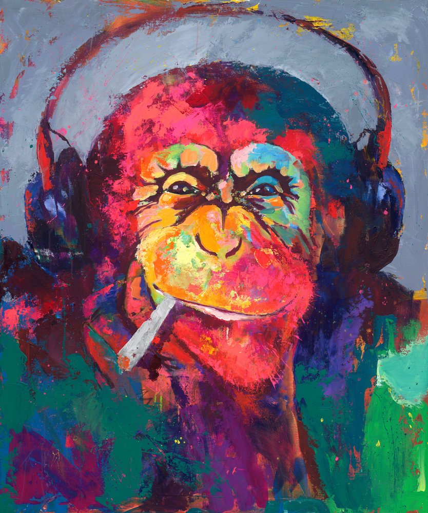 Auriculares Colorful Monkey de Renate Holzner