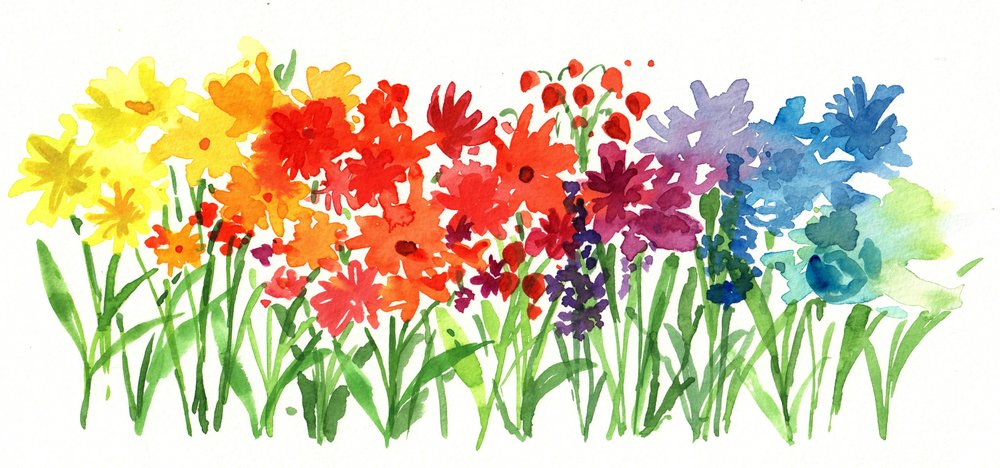 Flores del Jardín del Arcoíris de Renate Holzner