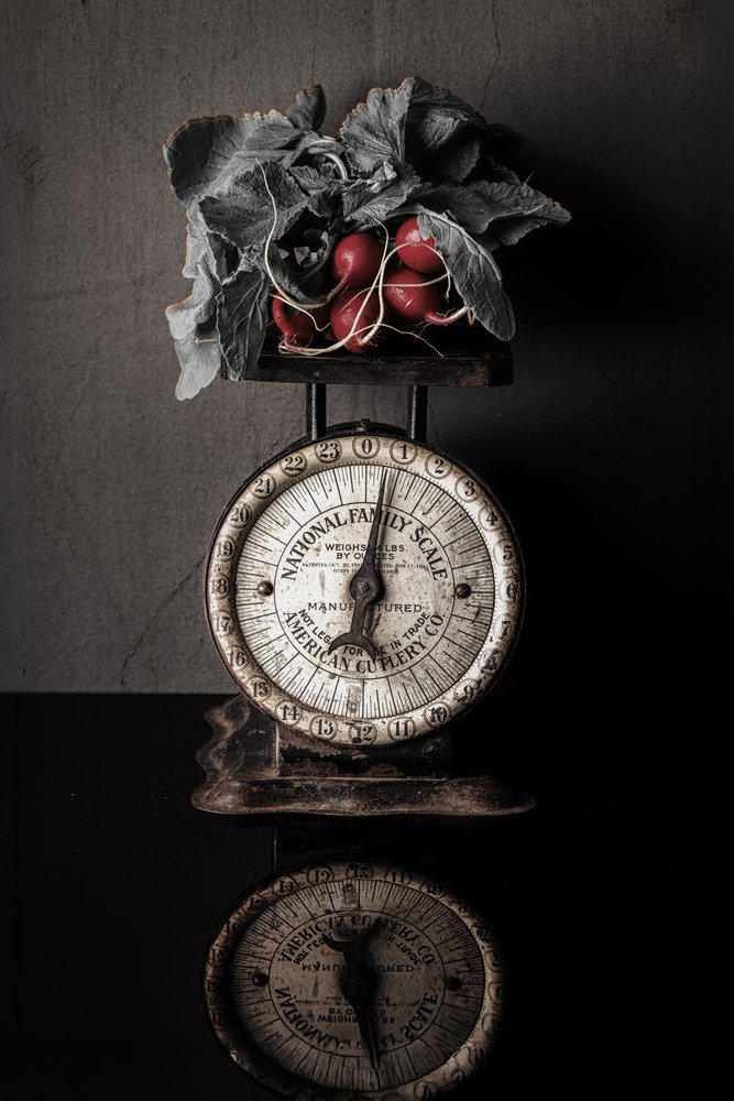 Rábanos «Vintage Scale» de Rob Ryan