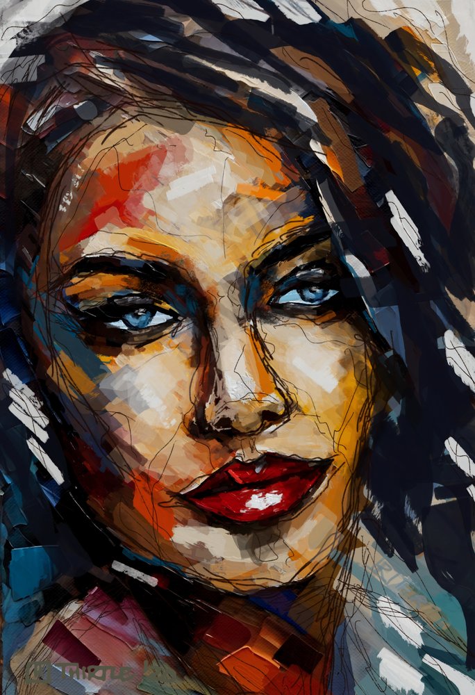 Mujer de mirada intensa de Robert Thirtle
