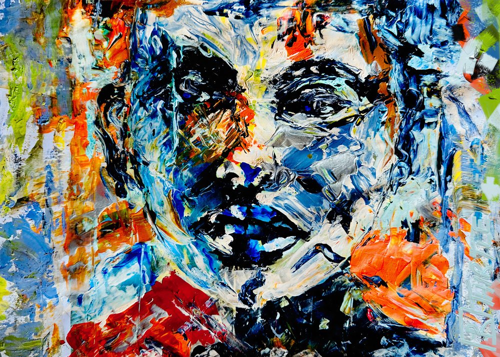 Retrato abstracto lleno de vida de Robert Thirtle