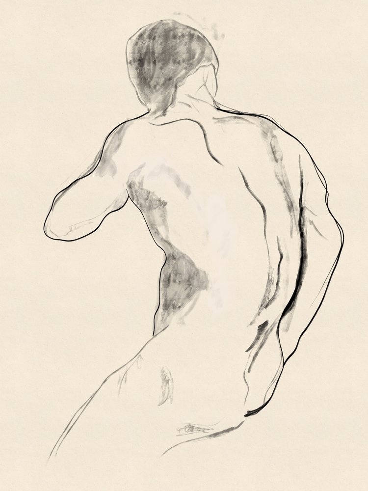 Estudio de una figura masculina imponente de Roberto Moro