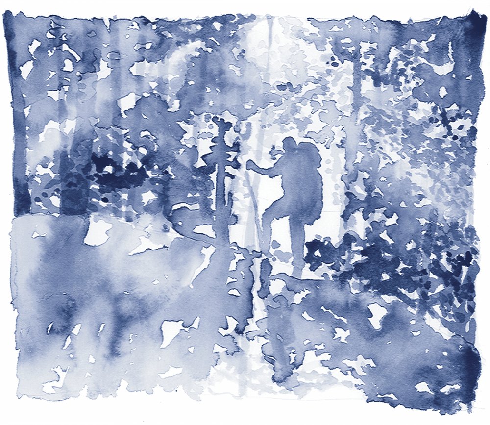 El caminante del Bosque Azul de RodMacIver