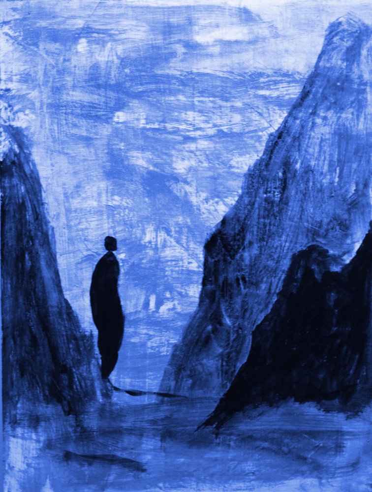 Figura solitaria en las Montañas Azules de RodMacIver