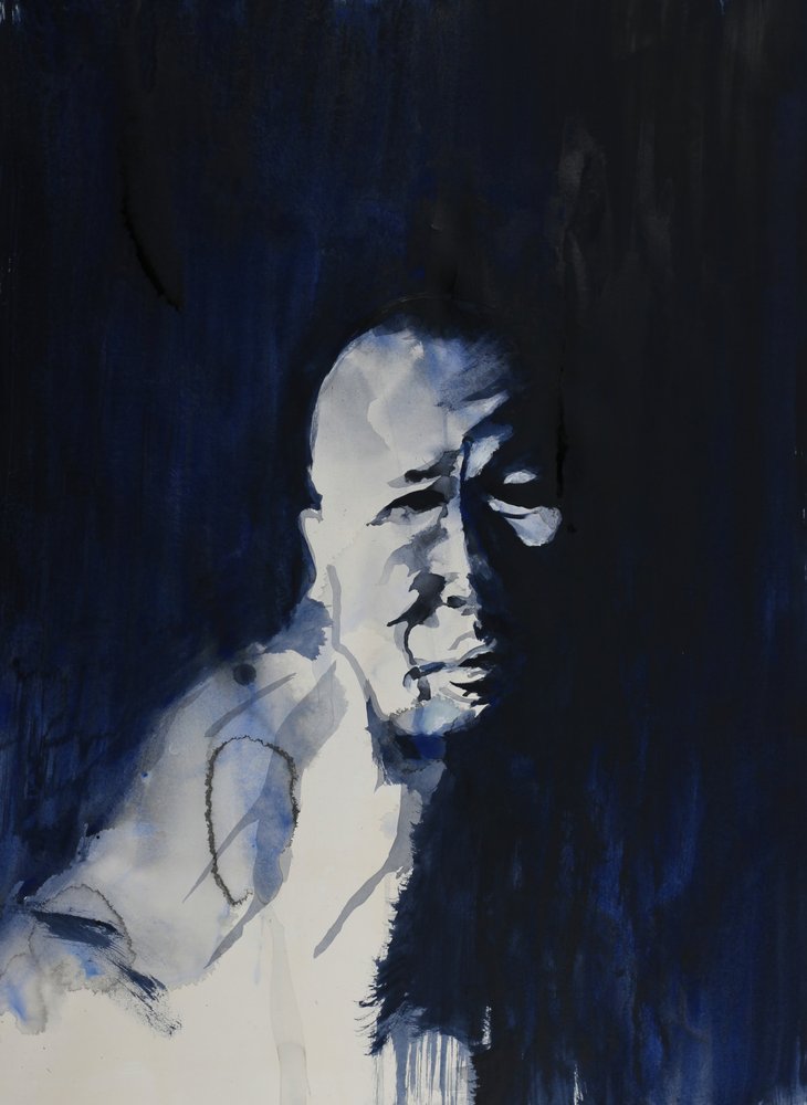 El hombre de la sombra azul de RodMacIver