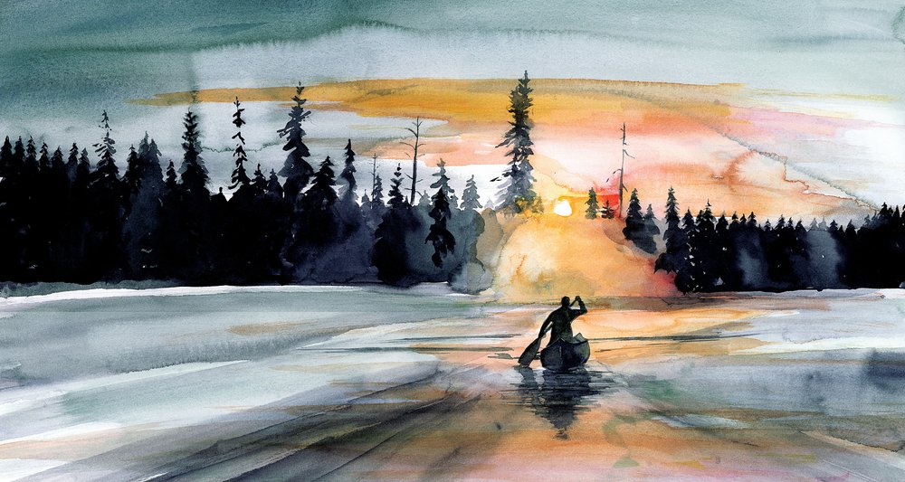 Remo en el lago Wilderness de RodMacIver