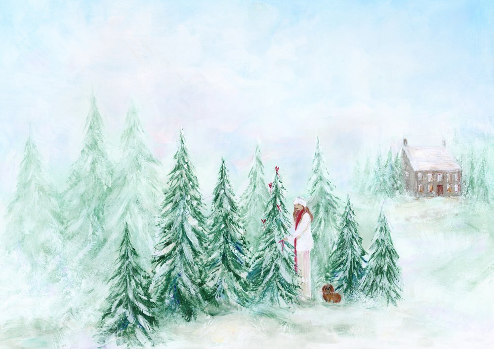 Decoración de árboles de invierno de Rosana Laiz Blursbyai