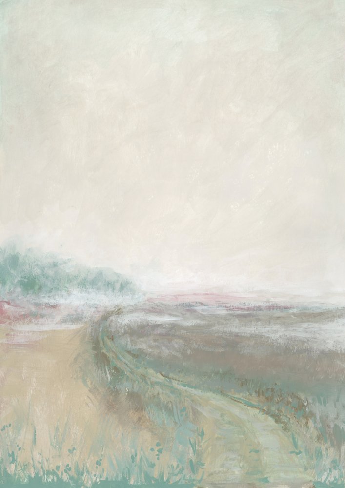 Paisaje en tonos pastel y brumosos de Rosana Laiz Blursbyai