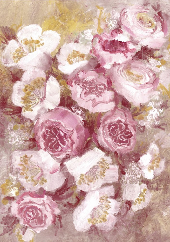 Rosas de color rosa pálido de Rosana Laiz Blursbyai