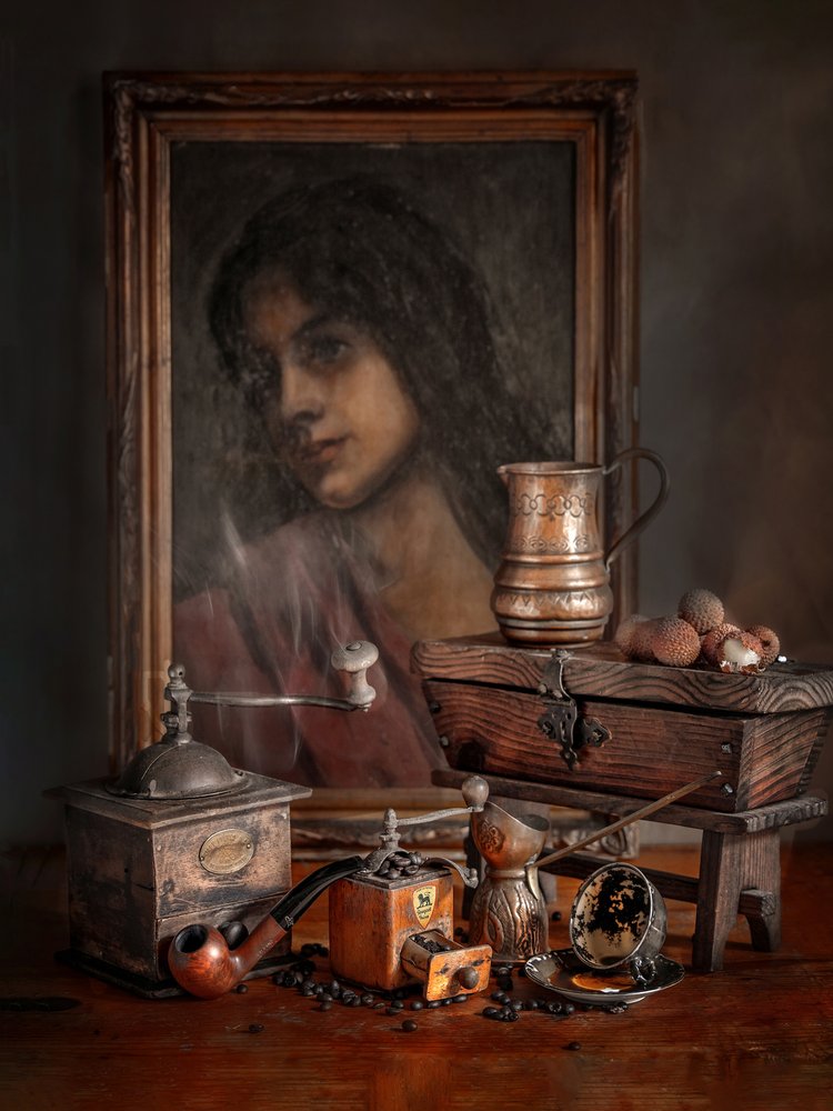 Naturaleza muerta vintage con café de Rucsandra Silvia Calin
