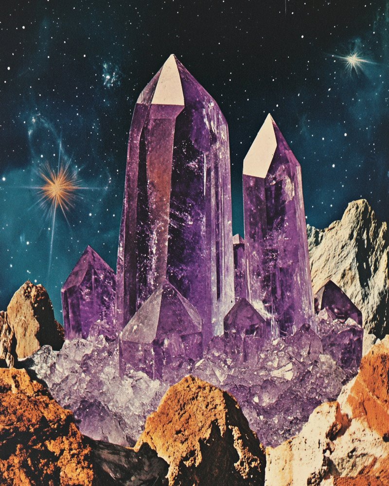 Paisaje cósmico de amatista de Samantha Hearn