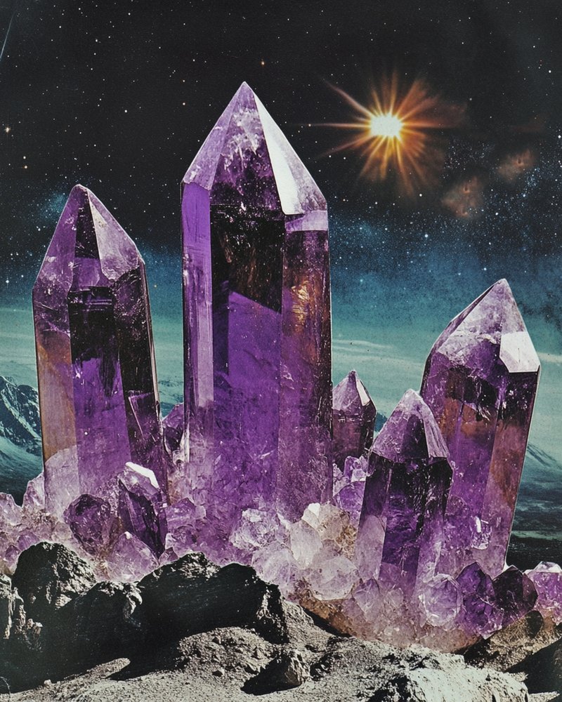 Paisaje cósmico de amatista de Samantha Hearn