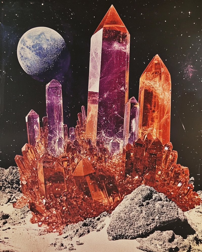 Paisaje lunar de cristales resplandecientes de Samantha Hearn