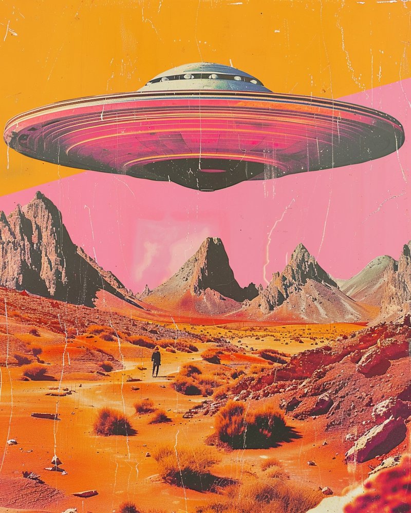 OVNI del desierto retro de Samantha Hearn
