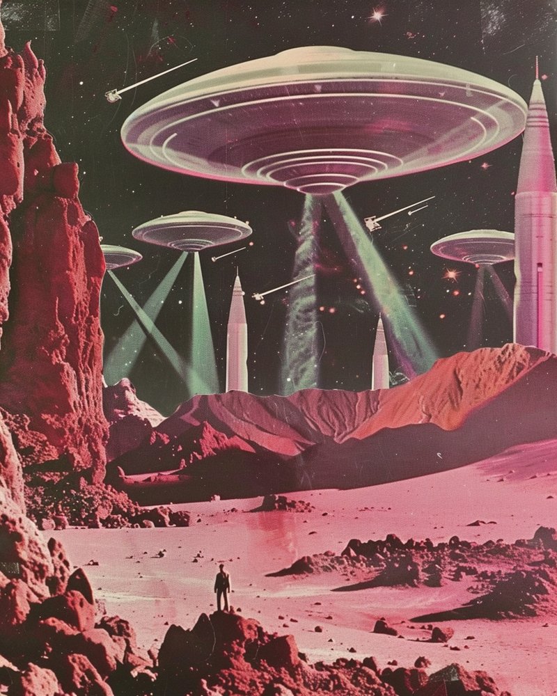 Invasión retro de ciencia ficción de Samantha Hearn