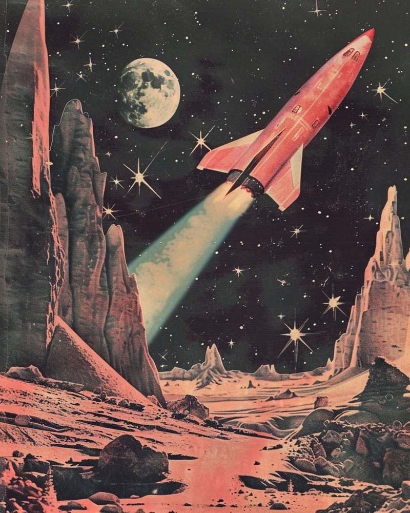 Aventura espacial retro de Samantha Hearn