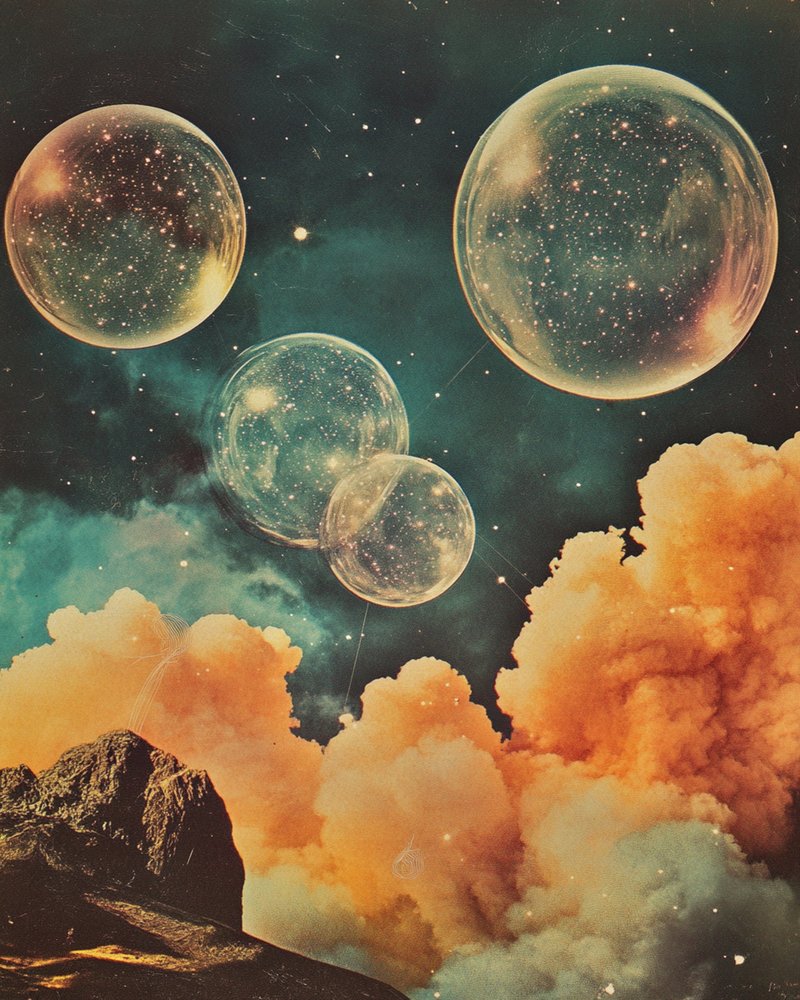 Paisaje cósmico surrealista de Samantha Hearn