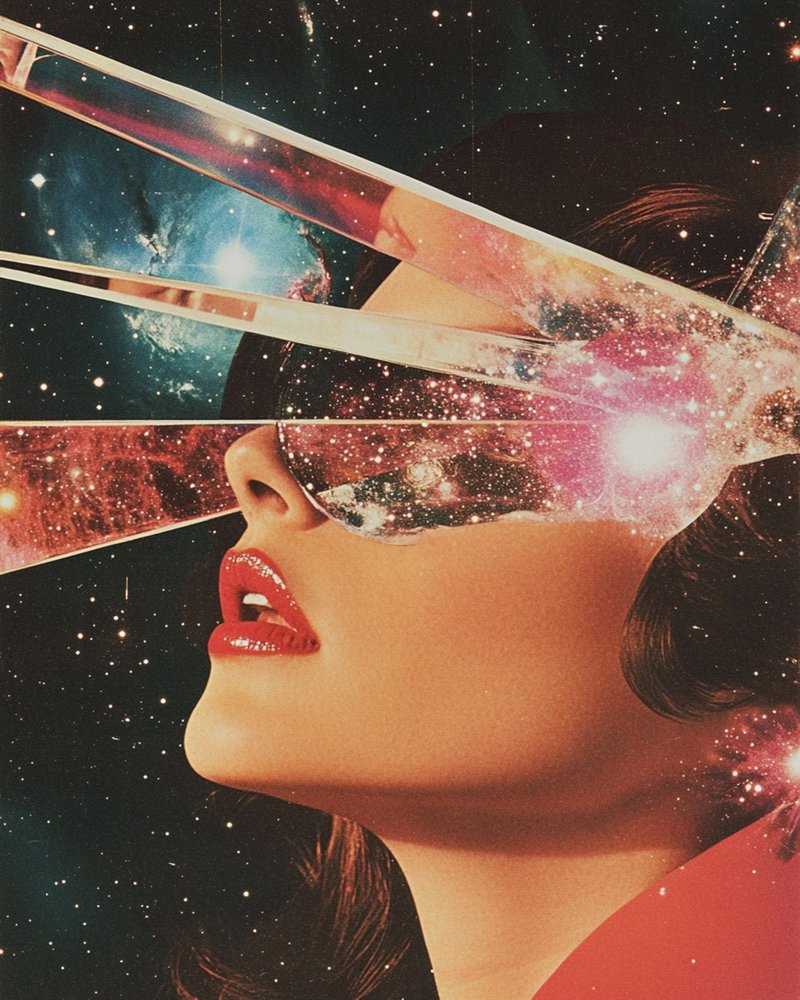 Mujer de la Galaxia Surreal de Samantha Hearn