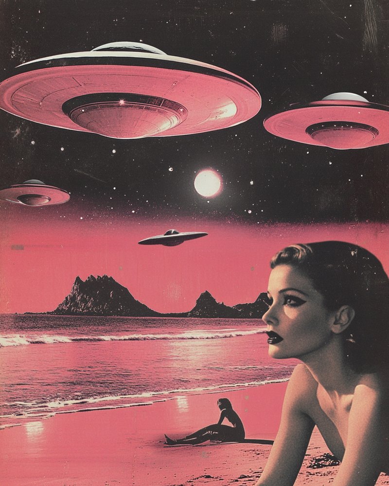 OVNIS sobre Pink Beach de Samantha Hearn