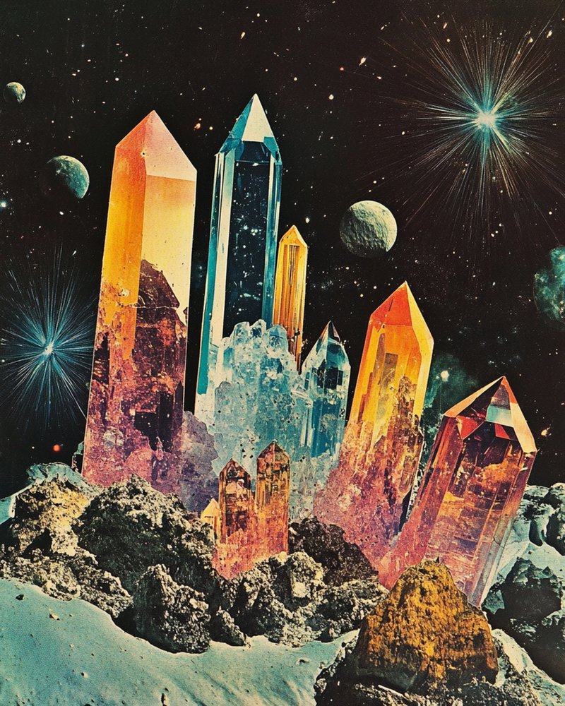 Cristales cósmicos vibrantes de Samantha Hearn