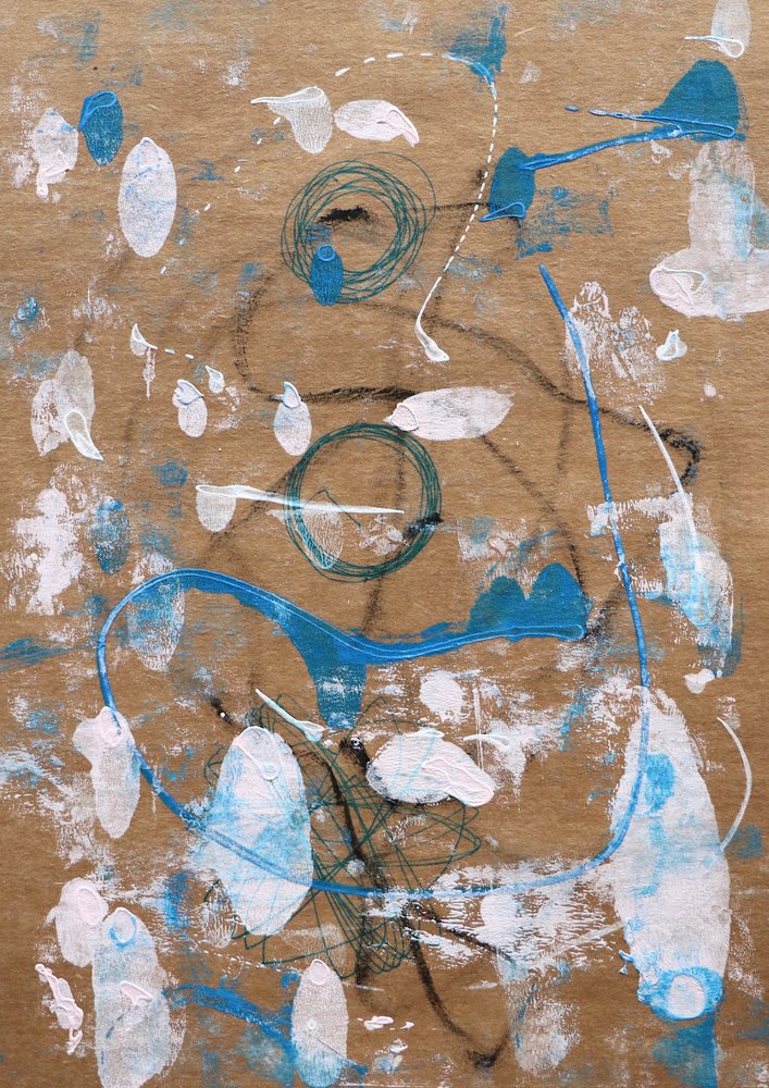 Movimiento azul abstracto de Santhosh ch