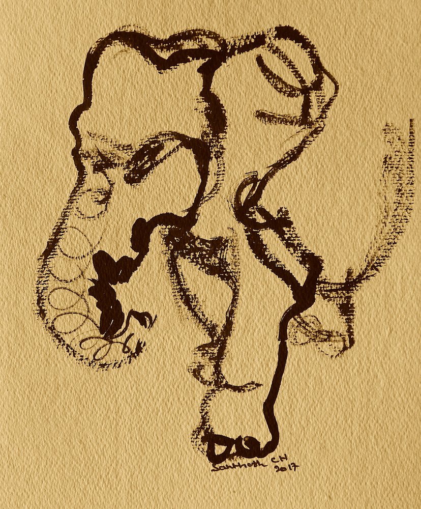 Cabeza abstracta de elefante de Santhosh ch