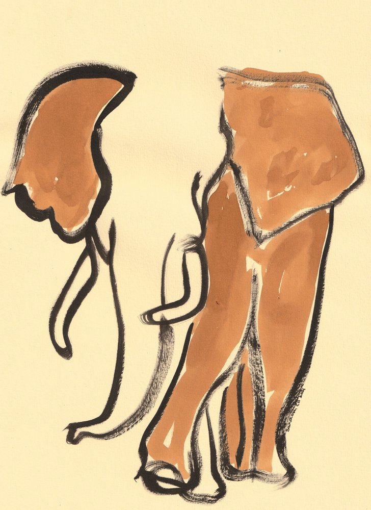 Boceto abstracto de elefante de Santhosh ch