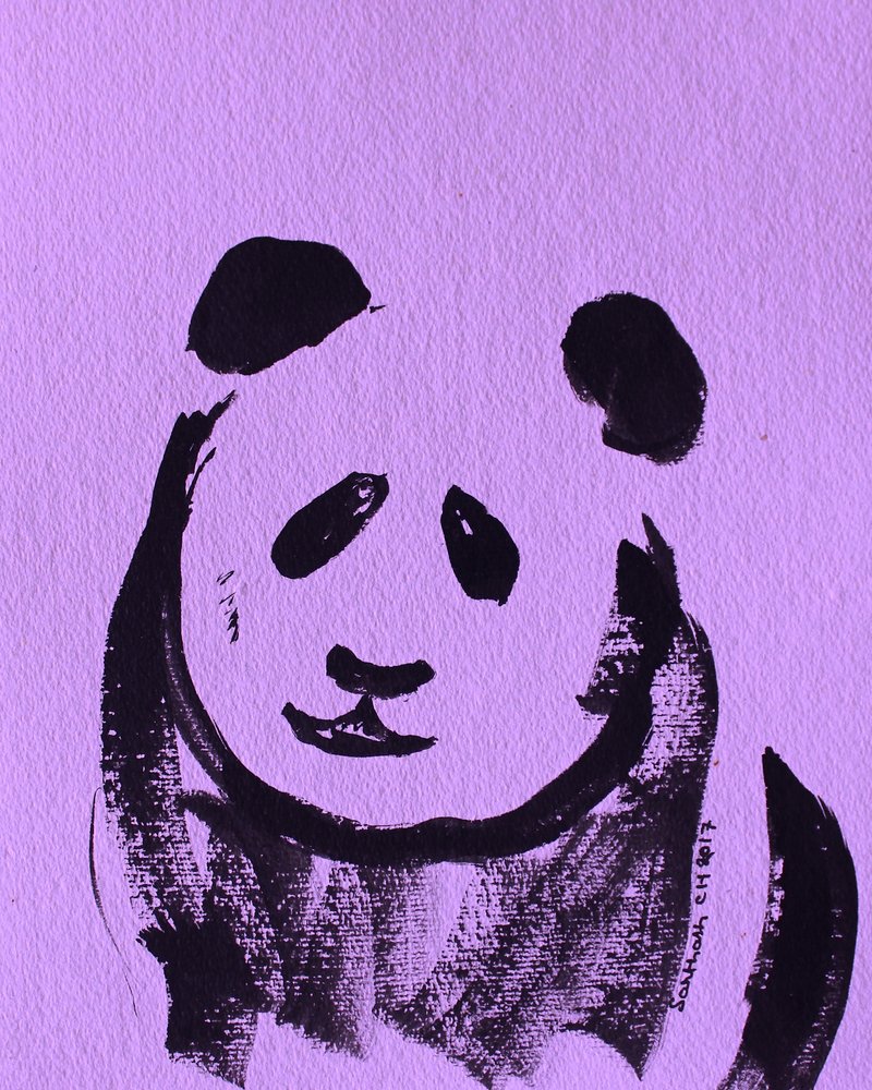 Adorable panda morado de Santhosh ch