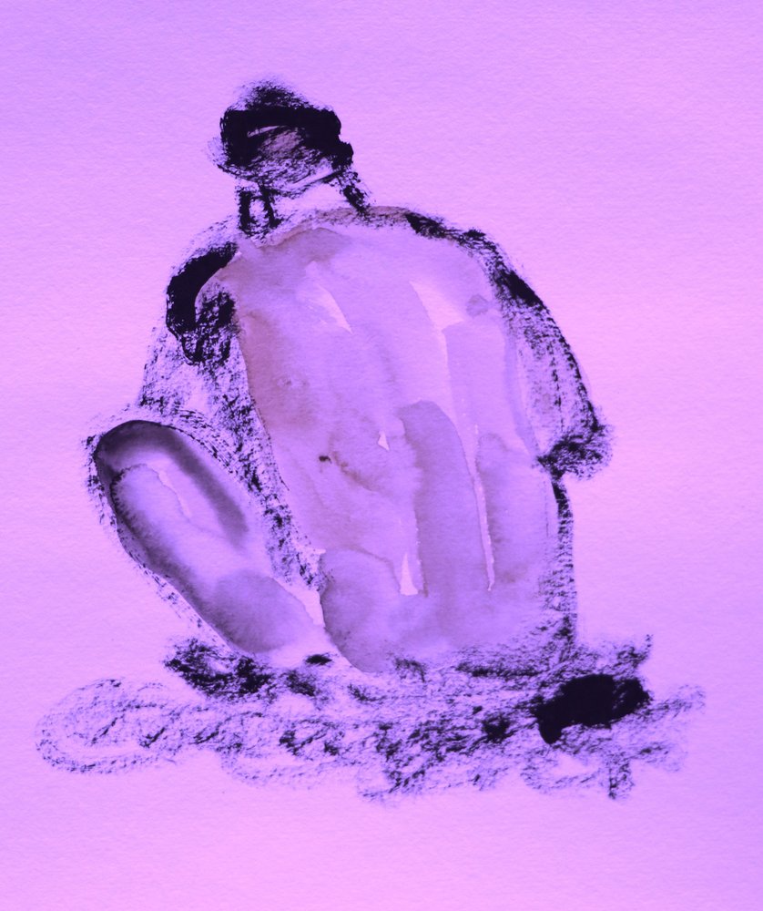 Desnudo púrpura contemplativo de Santhosh ch