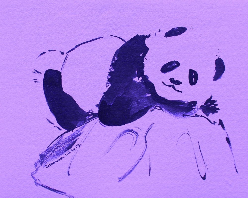 Lindo panda morado de Santhosh ch