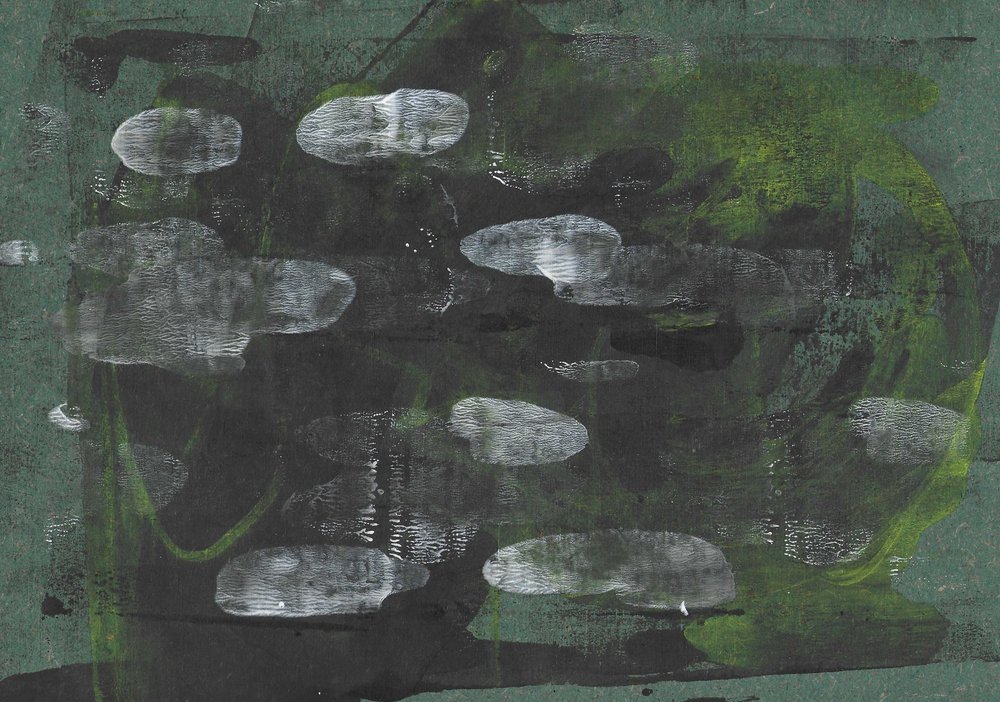 Hojas de nenúfar oscuras de Santhosh ch