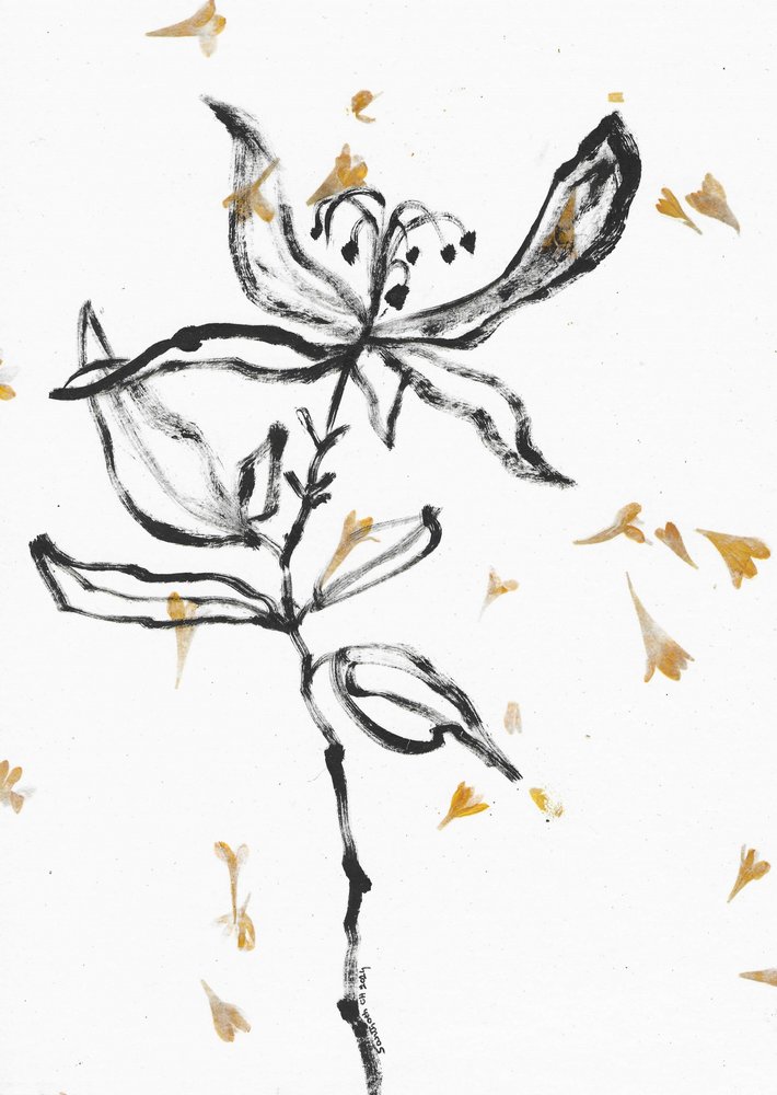 Delicado boceto floral de Santhosh ch