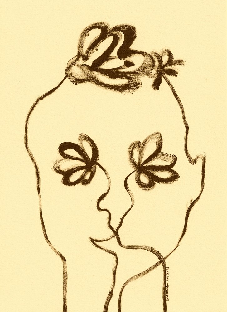 Rostro floral soñador de Santhosh ch