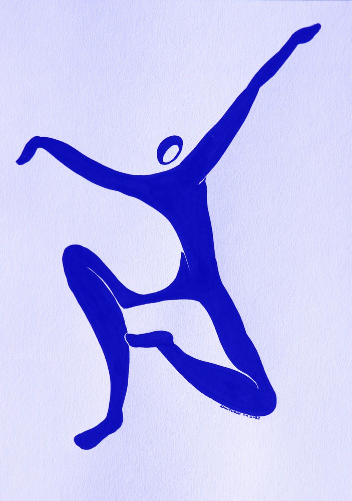 Dinámica bailarina azul de Santhosh ch